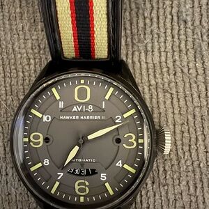 AVI-8 Hawker Harrier II Watch with Striped Strap